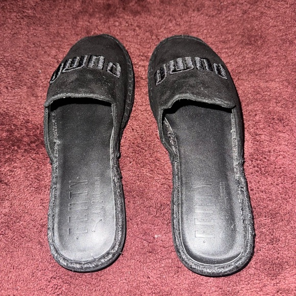 PUMA x Fenty by Rihanna Espadrille Slides Sandals Puma Black 367685-01 Size 7.5 - Picture 8 of 14